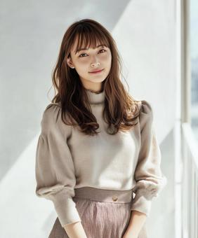 秋ファッションモデル、ロングヘア 秋ファッションモデル、ロングヘアの写真