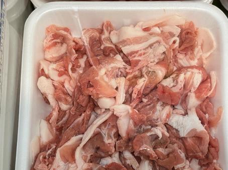 細切れ肉 細切れ肉 バラ肉,豚ロース,食事の写真素材