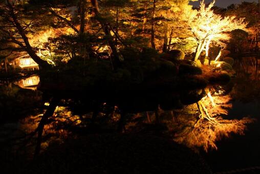 兼六園水鏡ライトアップ 兼六園水鏡ライトアップの写真