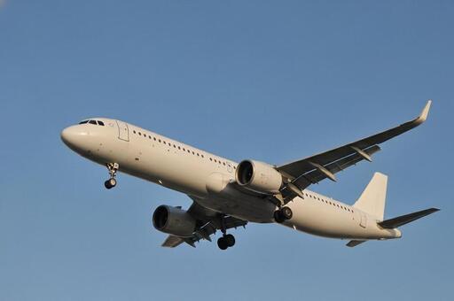 飛行機　エンブラエル　白 旅客機,航空機,エンジンの写真素材