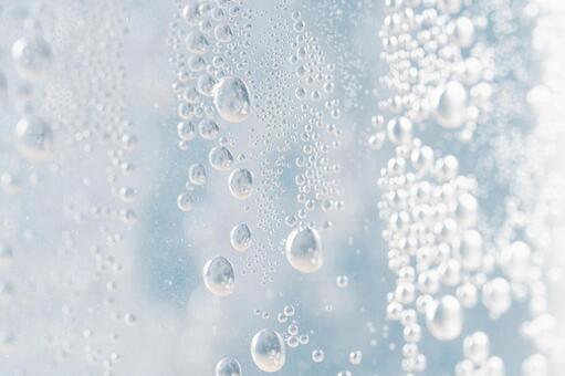 水滴が並ぶガラス表面のクローズアップ 水滴,ガラス,表面の写真素材