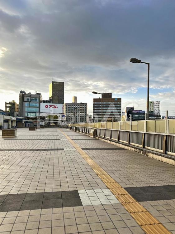 上野パンダ橋周辺　周辺の街並み 歩道橋,上野駅前,上野駅正面の写真素材