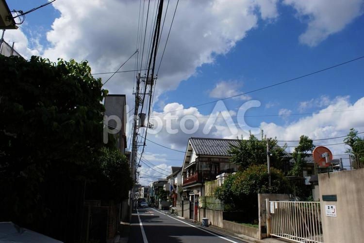 街並みと空 建物,青空,空の写真素材