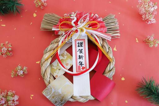 お正月素材　しめ縄 しめ縄,お正月,年賀状の写真素材