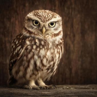 森の賢者:フクロウの美しい姿 森の賢者:フクロウの美しい姿の写真