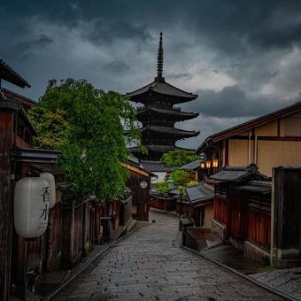 京都の町並み 京都の町並みの写真