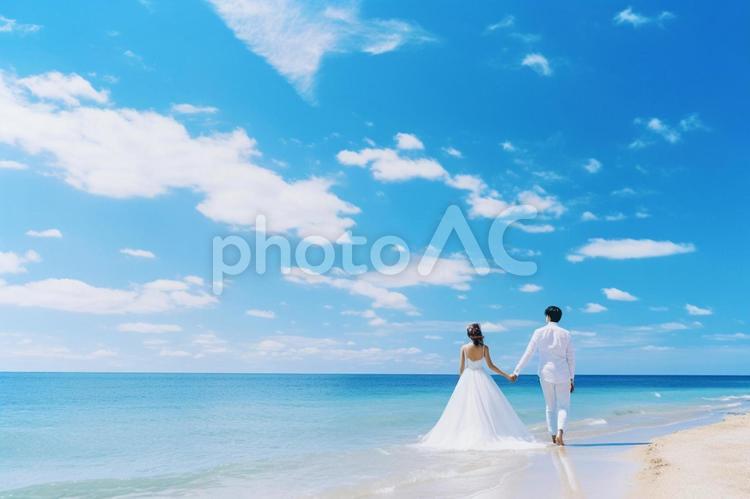 リゾートウェディングのイメージ 結婚,ウェディング,ウエディングの写真素材