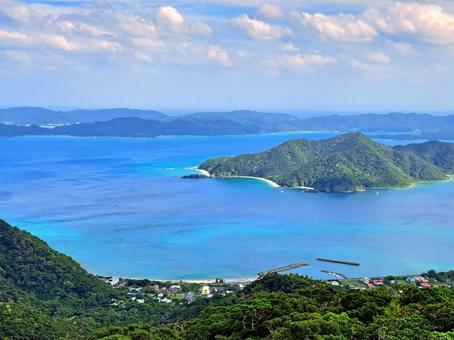 奄美自然観察の森から眺める龍郷湾 奄美自然観察の森,自然,景色の写真素材