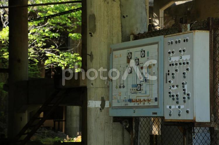兵庫県　神子畑選鉱場　シックナー内の機械 シックナー跡,シックナー,建物の写真素材