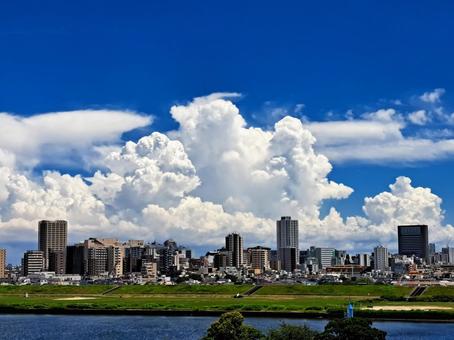 東京の入道雲 東京の入道雲 入道雲,夏,熱中症の写真素材