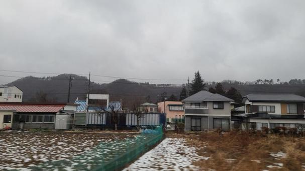 電車からの景色 田舎 電車からの景色 田舎の写真