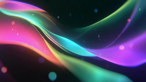 幻想的な光の波がパルスするデジタル背景 幻想的な光の波がパルスするデジタル背景の写真