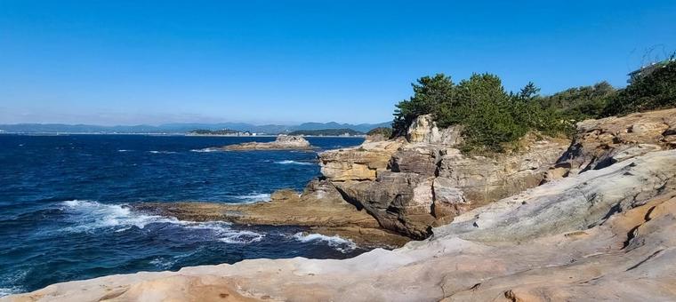 南紀白浜　千畳敷の景色 南紀白浜,千畳敷,和歌山県の写真素材
