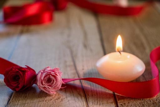 Rose and candle frame ② Rose and candle frame ②
