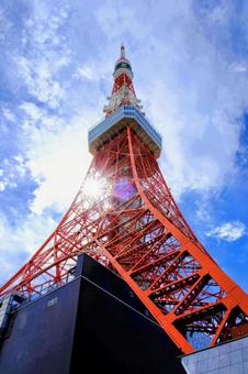 東京タワー 東京タワー 東京タワー,タワー,青空の写真素材