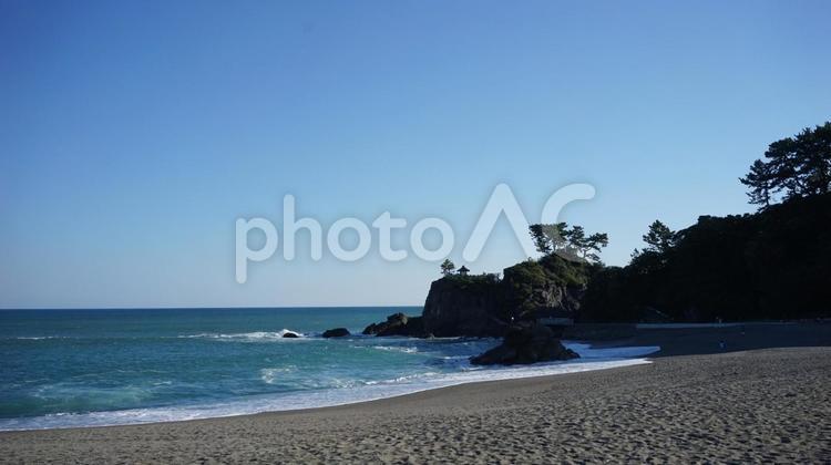 桂浜と青い海2 桂浜,高知,海の写真素材