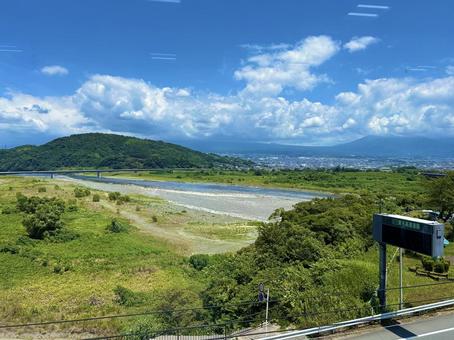 富士川の風景 富士川の風景 富士川,風景,景色の写真素材