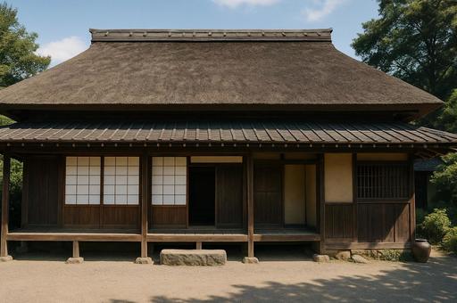 古き良き伝統的な古民家 古き良き伝統的な古民家の写真