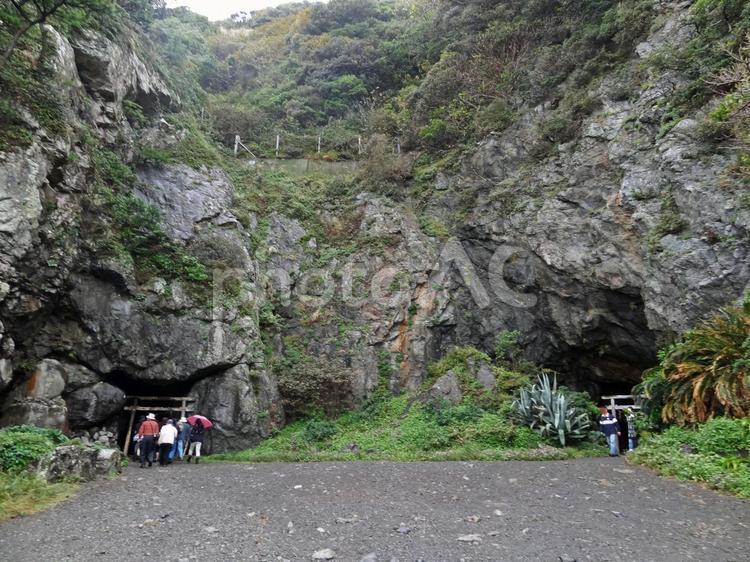 四国　室戸　御厨人窟と神明窟 日本,四国,室戸の写真素材
