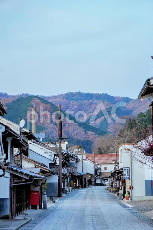 岡山県真庭市の勝山町並み保存地区 勝山,真庭,歴史の写真素材