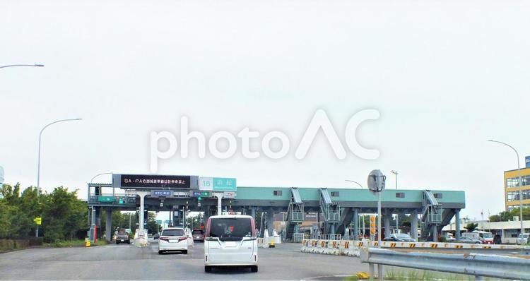 浜松インター　ゲート風景 高速道路,東名高速道路,インターの写真素材