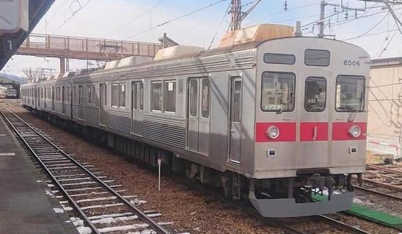 長野電鉄8500系 長野電鉄8500系 長電,長野電鉄,鉄道の写真素材
