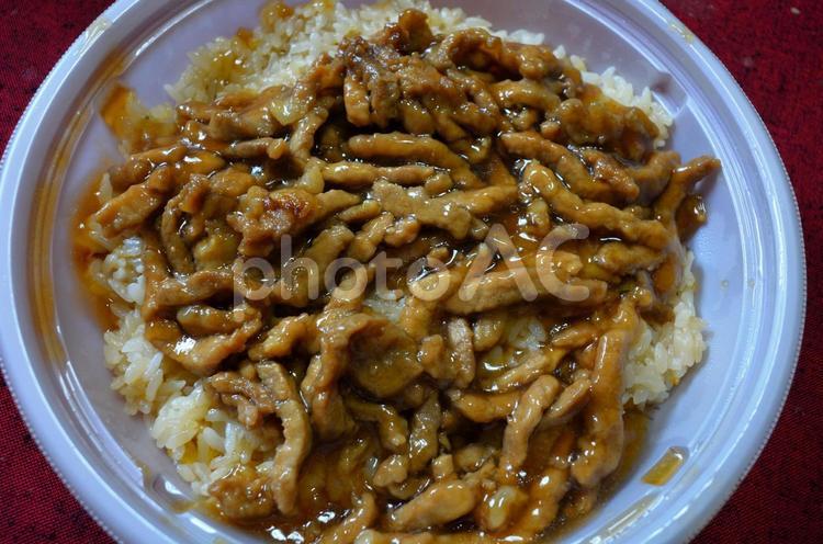 肉あんかけチャーハン あんかけ,チャーハン,豚肉の写真素材
