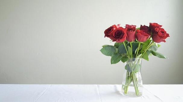 真っ赤なバラ バラ,花,赤の写真素材