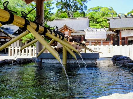 籠神社手水場 籠神社手水場 手水場,籠神社,宮津市の写真素材