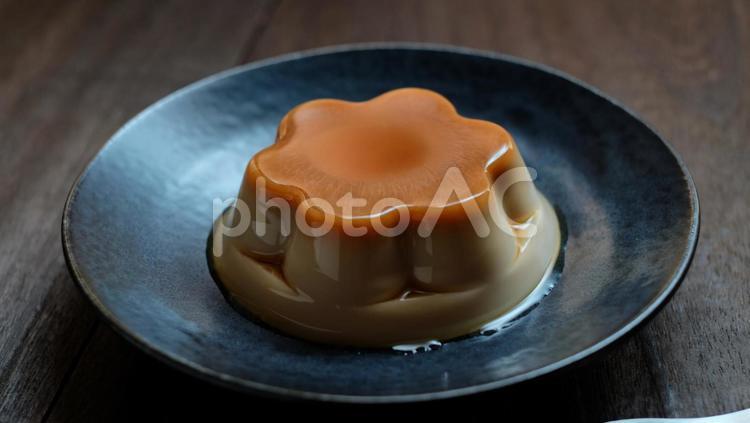 カフェでプリン　０３ プリン,スイーツ,デザートの写真素材