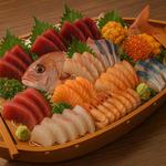 船盛り 魚,刺身,鯛の写真素材