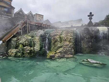 群馬 草津温泉湯畑 群馬 草津温泉湯畑 湯畑,草津温泉,観光地の写真素材