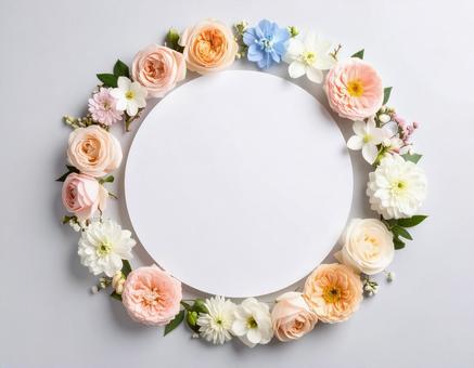 花のフレーム 花のフレームの写真