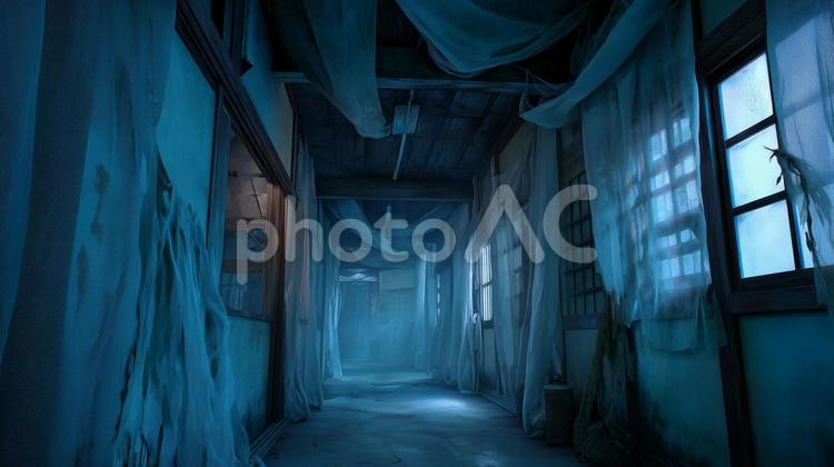 和風ホラーアトラクション風の風景 13 お化け屋敷,ホラー,和風の写真素材