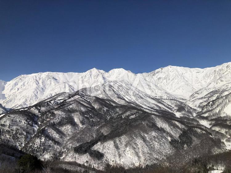 冬の北アルプス　白馬三山 冬,北アルプス,白馬三山の写真素材