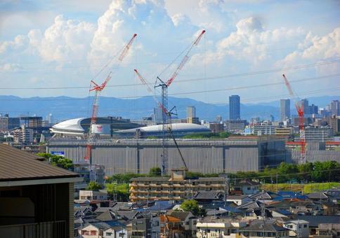青空 青空 青空,町並み,市街地の写真素材