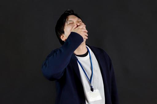 疲れた男性のあくび 疲れた男性のあくび 男性,あくび,疲れの写真素材