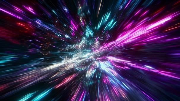 SFの世界:光り輝くワープトンネル SFの世界:光り輝くワープトンネルの写真