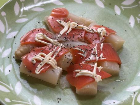 簡単手料理 簡単手料理 アスパラガス,ホワイトアスパラ,缶詰の写真素材