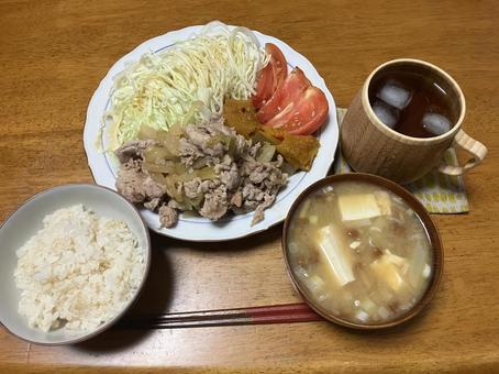 生姜焼き定食 生姜焼き定食の写真