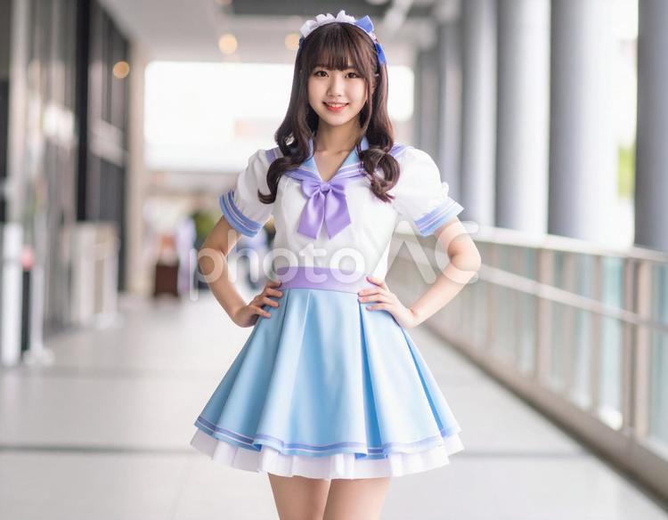 コスプレイヤー女子・イベント会場にて コスプレイヤー,コスプレ,アニメの写真素材