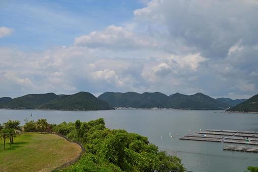牡蠣の養殖(瀬戸内海) 牡蠣の養殖(瀬戸内海) 海,風景,夏の写真素材