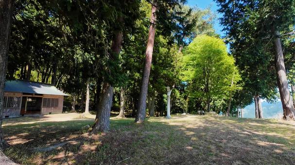静かな神社境内 静かな神社境内の写真