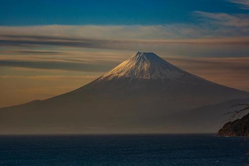 Photo, fuji mountain, fuji, fuji from the sea, 