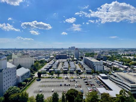 松見展望塔から望むつくば市春日・研究学園 松見展望塔から望むつくば市春日・研究学園の写真