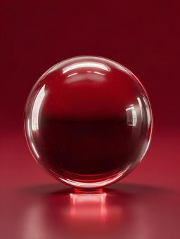 光を反射する美しいガラス玉 光を反射する美しいガラス玉の写真