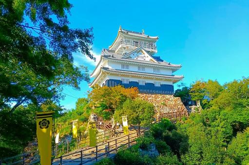 岐阜城天守閣 岐阜城天守閣 金華山,絶景,景色の写真素材