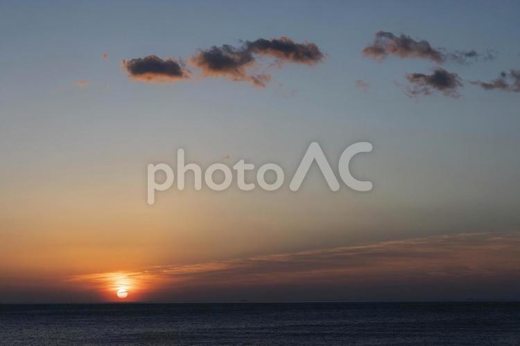 絶景の朝焼け 絶景,朝焼け,日の出の写真素材