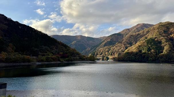 丹沢湖 丹沢湖,湖,ダムの写真素材