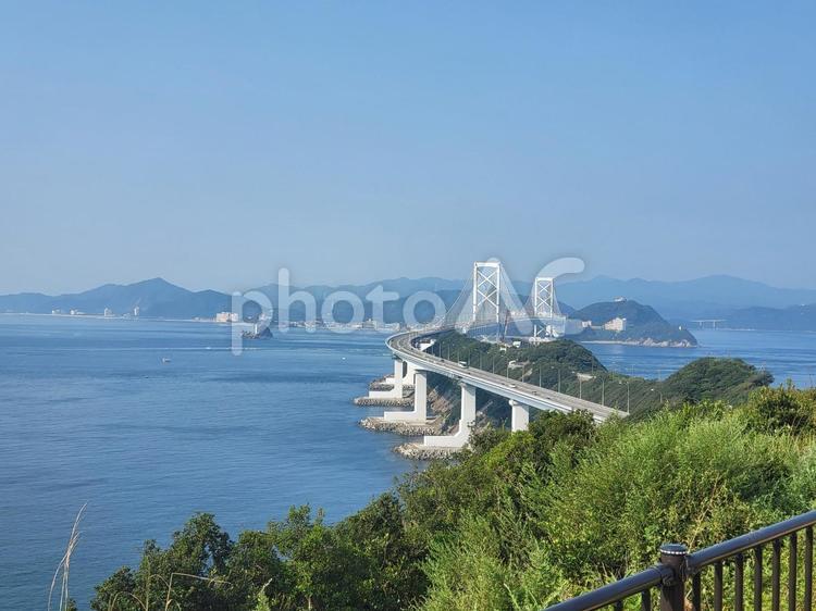 淡路島からの景色 淡路島,瀬戸大橋,徳島の写真素材